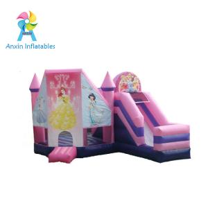 Wholesale Backyard Kids fairy pink princess inflatable bouncer castle moonwalk combo from china suppliers