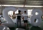 European Standard White PVC Inflatable Advertising Number Display Figure Balloon