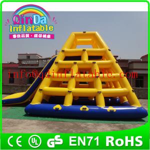 Wholesale Guangzhou QinDa Inflatable Floating Island Inflatable Climbing Water Slide For Adult from china suppliers