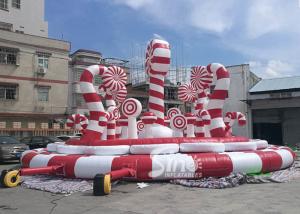 Wholesale Giant Christmas Candy Cane Inflatable Amusement Park Bouncer For Kids And Adults Party Fun from china suppliers