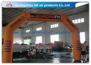 Wholesale Orange Custom Inflatable Race Arch , Inflatable Archway 420D Oxford Cloth Material from china suppliers