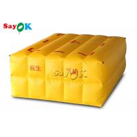 Square Inflatable Lifesaving Pad Yellow Water Lifesaving Equipment