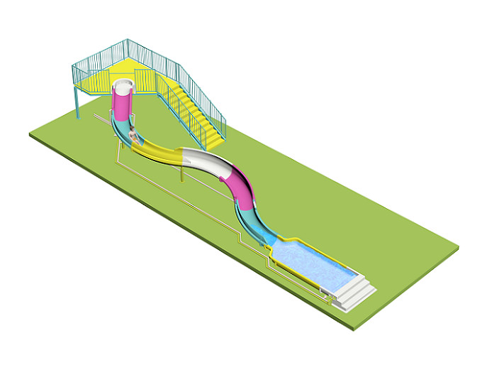 Wholesale Kids' slide, spiral slide ,Water Slides For Aqua Park Fiberglass Material from china suppliers