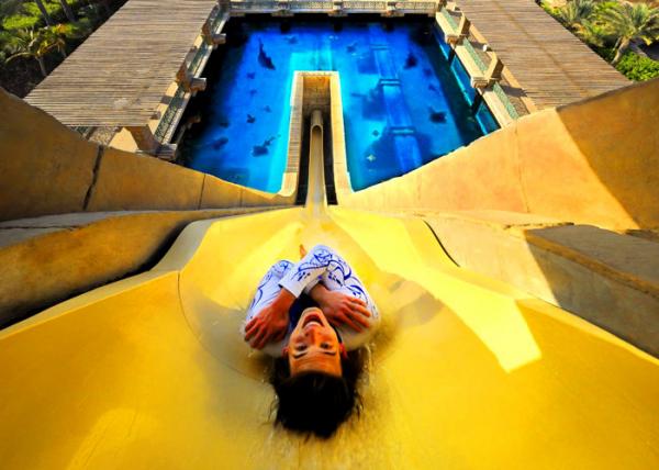 Durable Fiberglass High Speed Slide Amazing Water Parks Around The World Outdoor