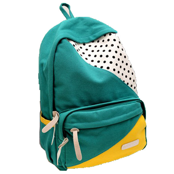 ECO Friendly Green Pretty Outdoor Sports Backpack Canvas Back Pack Personalized