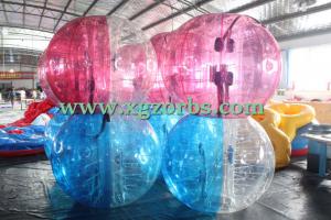 Wholesale Half Red Half Clear Inflatable bubble football for kids from china suppliers