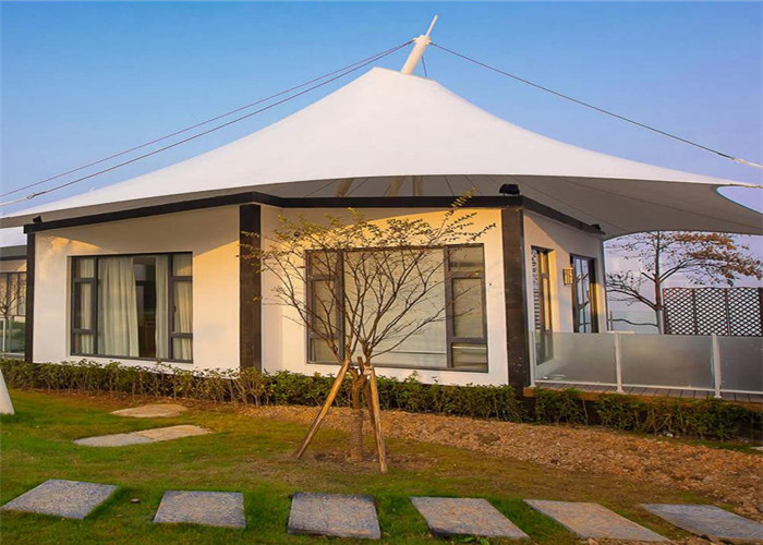 Wholesale Waterproof Luxury Resort Tents , Peak Lodge Glamping Accommodation Tent from china suppliers
