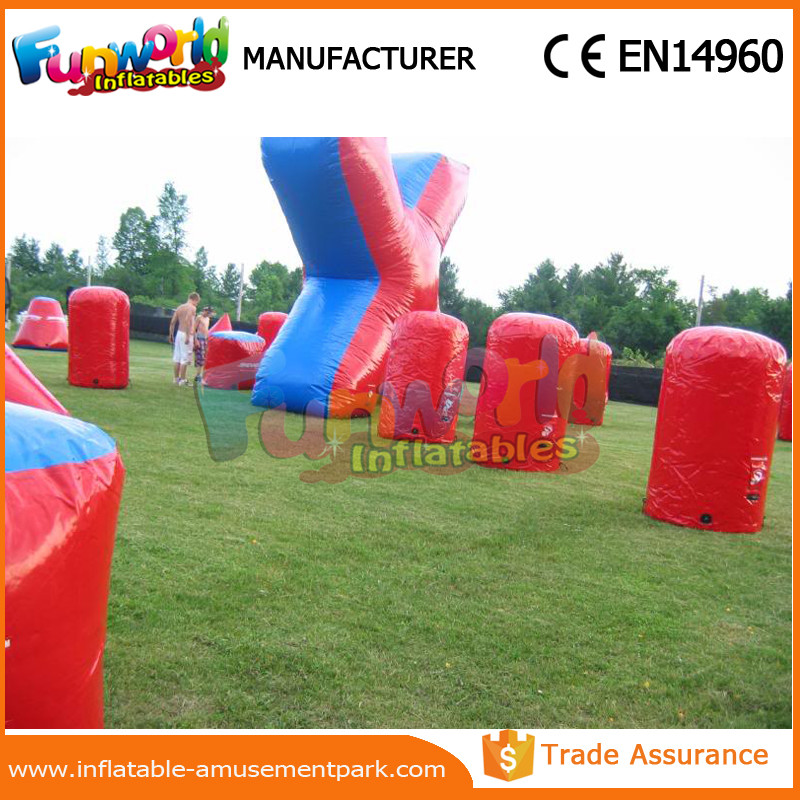 Wholesale Customized Color Inflatable Air Bunker 0.6mm PVC Tarpaulin Paintball Inflatable Bunkers from china suppliers