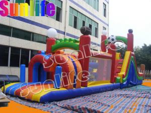 Wholesale inflatable exciting big pvc tarpaulin funny colorful obstacle course from china suppliers