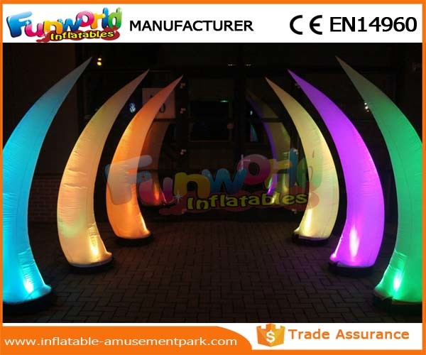 Wholesale PVC Coated Nylon / PVC Tarpaulin Inflatable Lighting Decoration Cone For Backyard from china suppliers