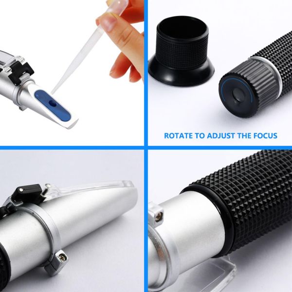 High Precision Honey Refractometer with Automatic Temperature Compensation for Accurate 0.1% Brix Range Honey Testing