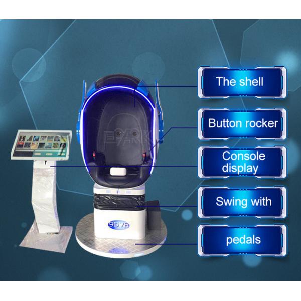 360 ° rotating 9D VR Platform With 1 Seat Virtual Reality Experience Game Machine