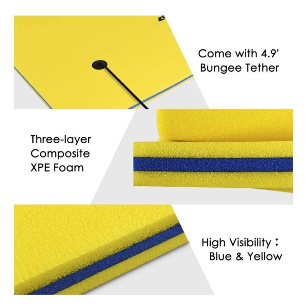 Triple Stitched Reinforced Layer Floating Foam Pool Mats 170*40*3.5cm