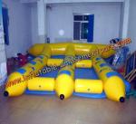 3m Width Yellow Inflatable Banana Boat , Inflatable Flyfish For Adults