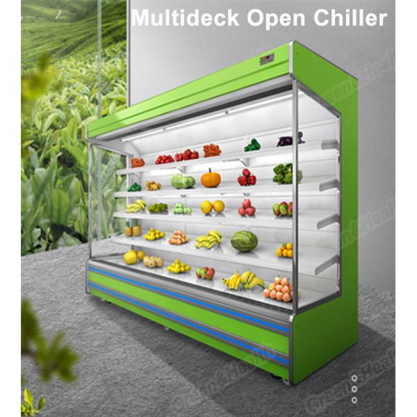 Vegetable Open Air Chiller Multideck Juice Fruit Mall Refrigerator
