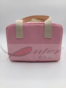 Wholesale Pink 420D Polyester Travel Cooler Bag Anti Moisture Strong Impact Resistance from china suppliers