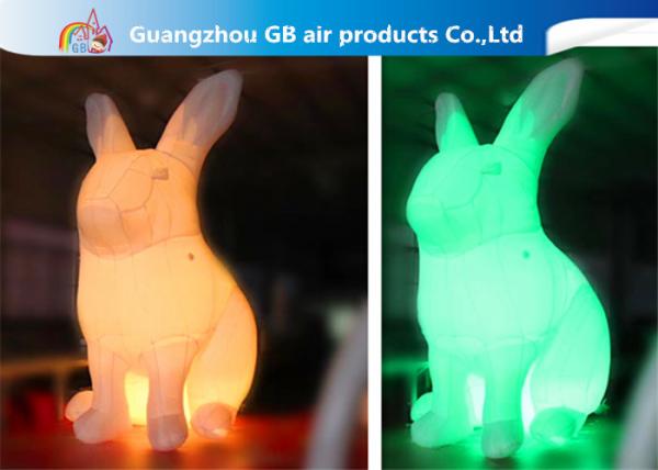 Quality LED Color Changing Inflatable Easter Bunny Costume , Giant Inflatable Rabbit for sale