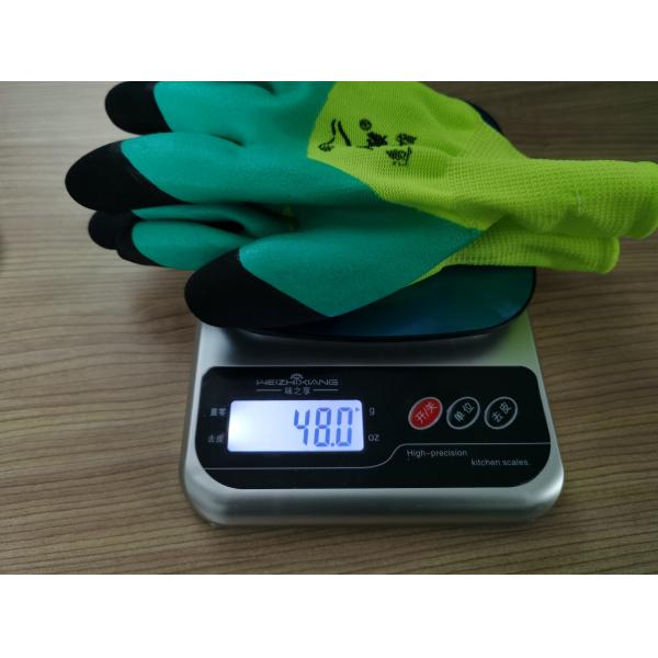 EN388 Double Dip Half Coated Latex Work Gloves Protective Breathable