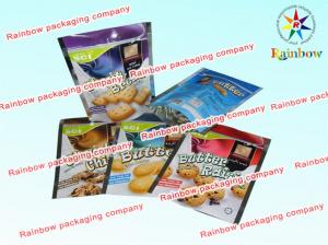 Wholesale Soft Plastic Printed Laminated Pouch Packaging , Cookie Reclosable Packaging Bag from china suppliers