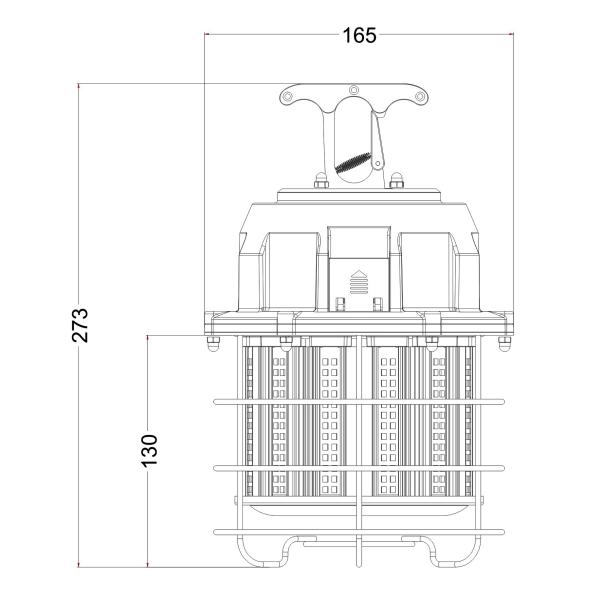 Dlc Ul Listed 60W Hook Ceiling 5000K Temporary Led Work Light For The Building