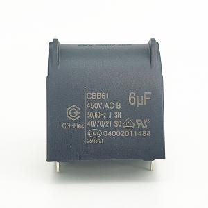 Wholesale CBB61 450V 6UF Air Conditioner Fan Capacitor Home AC Capacitor 4 pins Black Epoxy from china suppliers