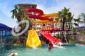 Wholesale Fun Outdoor Adult Fiberglass Water Slides CE , Customized Length for Water Park from china suppliers