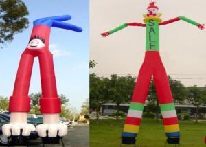 Two Legs Diversified Designs Waving Inflatable Tube Man Height 6m UV Protection