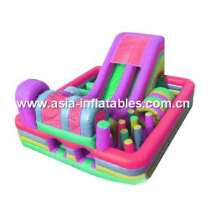 Wholesale Customized Inflatable Green Obstacle Challenges Course With Printed Business Logo from china suppliers