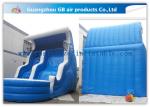 Blue Color Inflatable Water Slides For Adults , Inflatable Swimming Pool Water