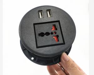 Wholesale 80mm Round Desktop Power Outlet Usb Sofa Socket For Furniture from china suppliers
