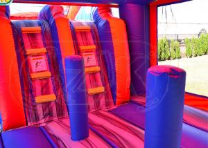 Wholesale Children Outdoor Inflatable Obstacle Course / Bounce House With Slide from china suppliers