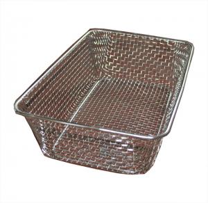 Wholesale Food grade Woven Wire Metal Wire Basket , Stainless Steel Wire Mesh Baskets from china suppliers