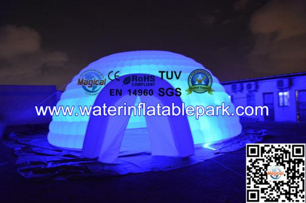 Quality Waterproof LED Inflatable Igloo Tent  , Lighting Inflatable Bar Tent for sale