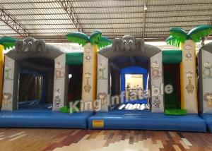 China Printing Tree Jungle 0.55mm PVC Tarpaulin Small Bouncy Castles Inflatable on sale