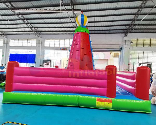 Quality 0.55mm PVC Inflatable Climbing Wall Jumping Bounce House for sale