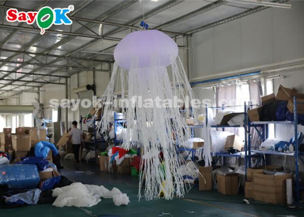 Quality 1.5m Glowing with 16 Colors Inflatable Hanging Jellyfish For Rental Business for sale