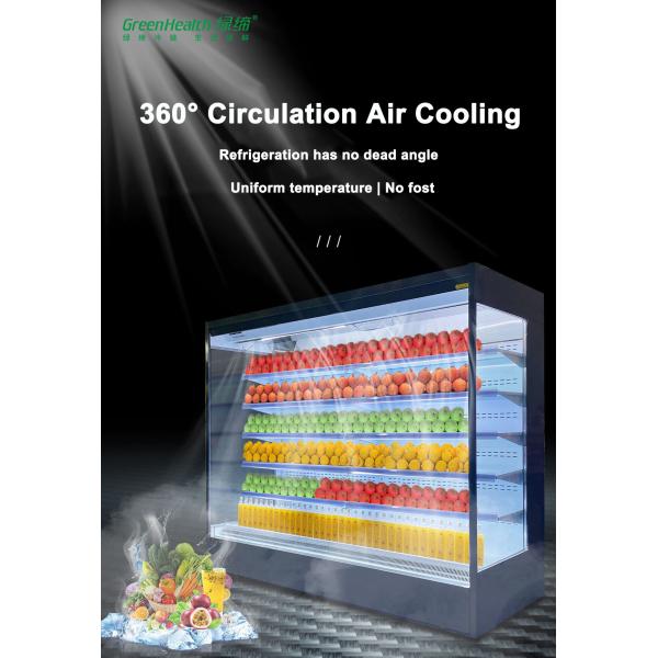 Supermarket Fridge Multi Deck Open Chiller for Display Fruit Vegetable