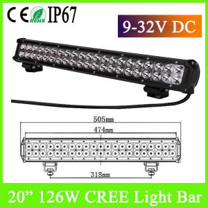 Wholesale 20 inch double row Car light bar, Cree 4X4 126W off road led light bar with 8600 Lumen from china suppliers