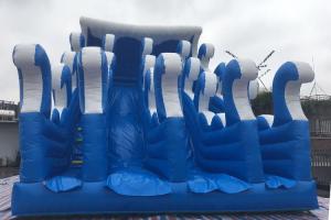 Blue Waves Commercial Inflatable Water Slides And Pool Dual Lane Ladder
