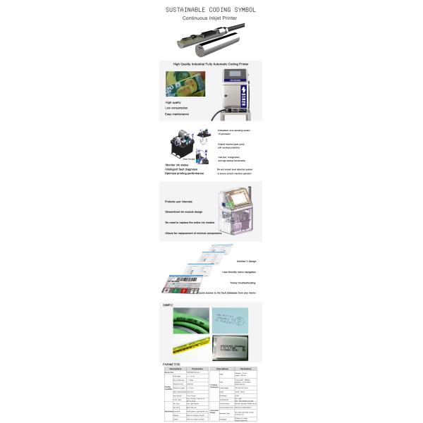 Multi Nozzle Small Character Inkjet Printer IP54 For Efficient Coding