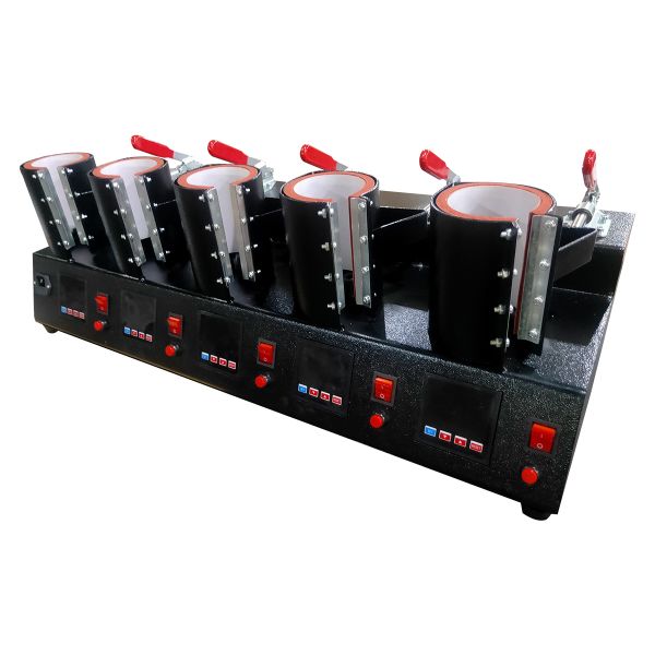 5-in-1 Automatic Electric Mug Heat Press Machine with Digital Control Sublimation Transfer Printing Equipment