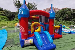 China Inflatable Bounce House Double Slide Kids Birthday Party Bouncy Castle Bouncer Combo on sale