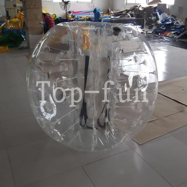 Quality No Toxicity large inflatable belly bumper ball , Blue Inflatable Toy bubble bumper balls for kids for sale