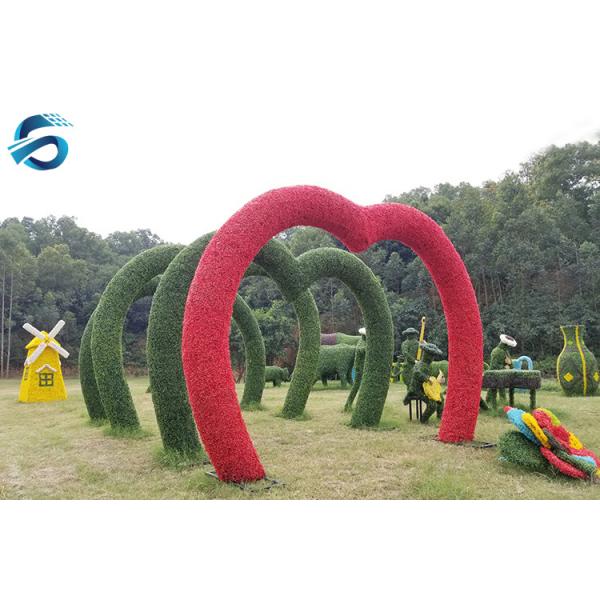 High Simulation Front Door Topiary Frame Arched For Tourist Attractions