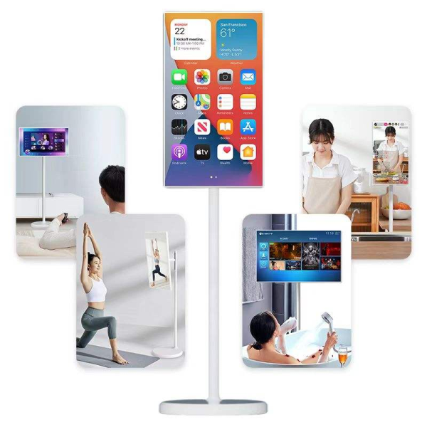 CH 32 Inch HD Android Interactive LCD Touch Screen Display Portable Smart TV Wireless Battery Stand for Education SDK Function