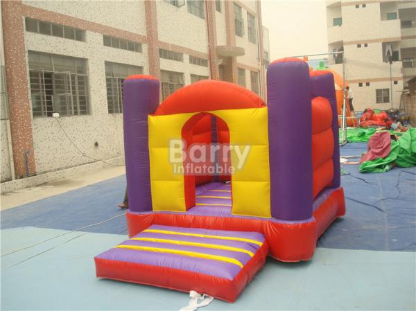 Quality Customized Size Home Inflatable Bouncy Castle 0.55mm PVC Tarpaulin Double Stitching for sale