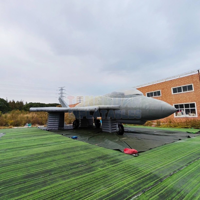 Custom Inflatable Fighter Jet Decoy Model with Realistic Aircraft Shape for Outdoor Simulation Training And Display Projects Worldwide