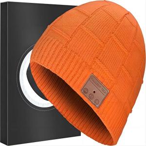 Wholesale Orange Bluetooth Beanie Hat Wireless Headset Listening Music Handsfree Calls from china suppliers