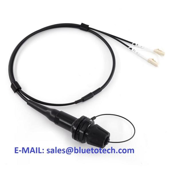 Fiber Optic Cable Expanded Beam Connector to LC 6Core Plug Socket Terminated harsh environment Armored field Fiber Optic Patch Cord