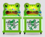 kids coin operated hitting frog whack A Mole frog hammer arcade ticket